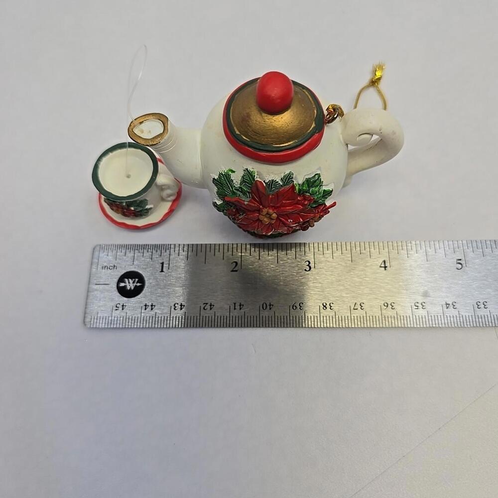 Vintage Teapots With Cups/Saucers Christmas Tree Ornaments - Picture 15 of 15